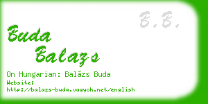 buda balazs business card